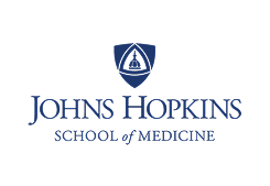 Johns Hopkins School of Medicine logo on a white background